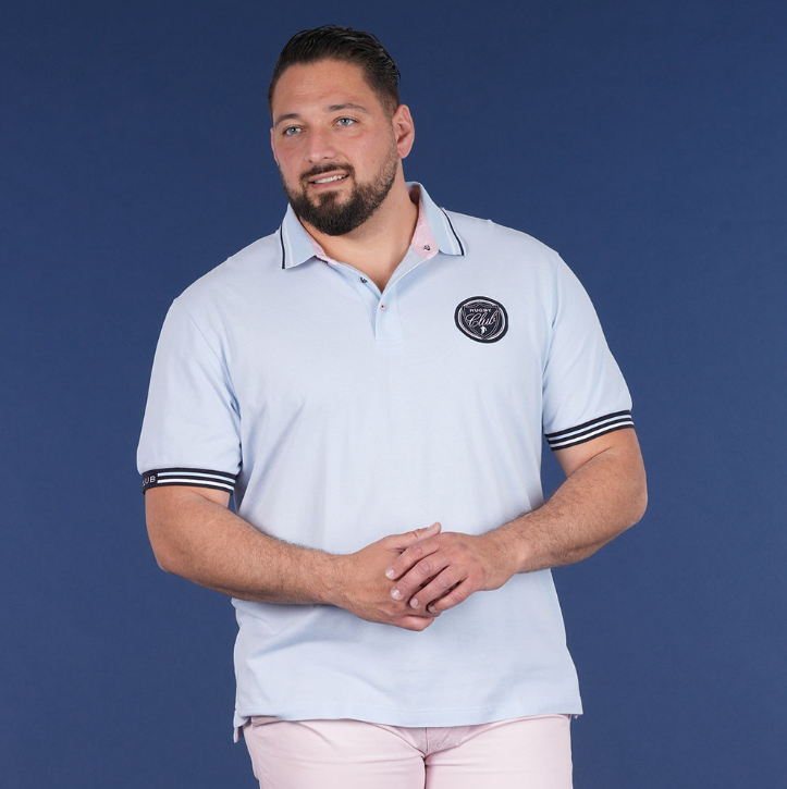 Polo Ruckfield manches courtes bleu clair, collection Le Club
