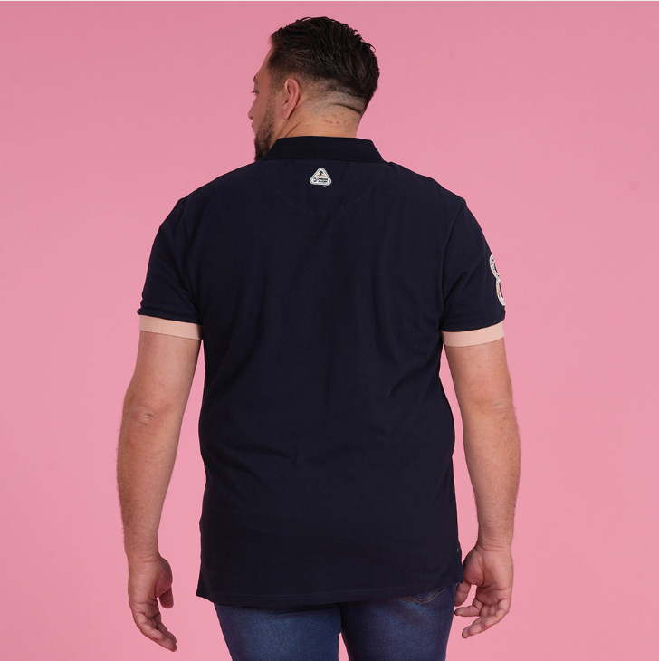 Polo manches courtes Ruckfield bleu marine, collection Flowers of Rugby