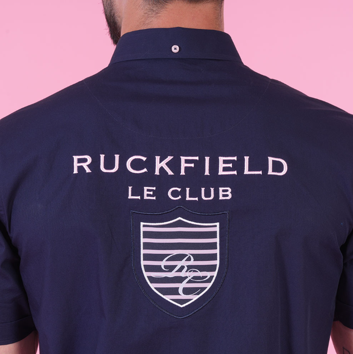 Chemise manches courtes Ruckfield bleu marine, collection Le Club