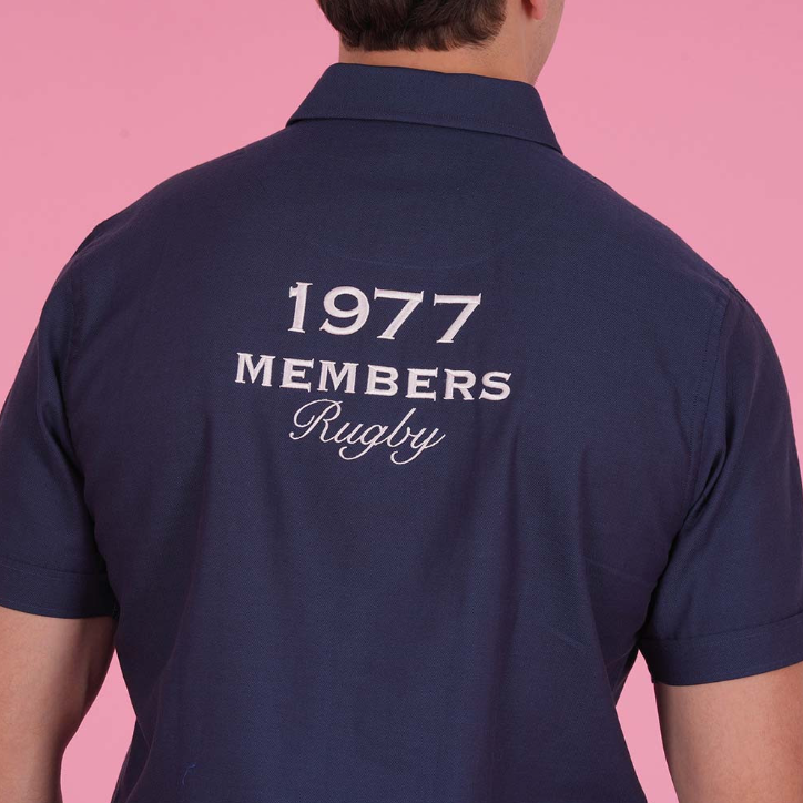 Chemise manches courtes bleue Ruckfield Members Club House Rugby