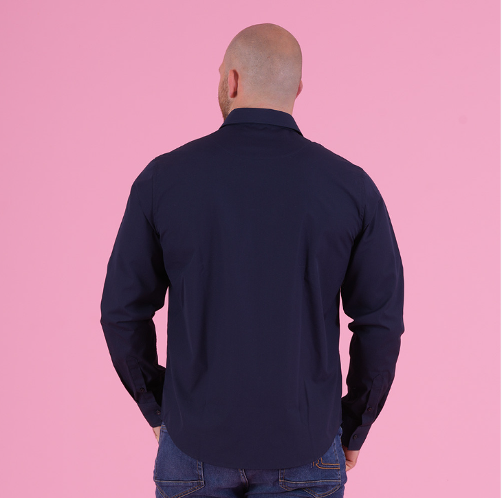 Chemise no-iron manches longues Ruckfield essentiel bleu marine