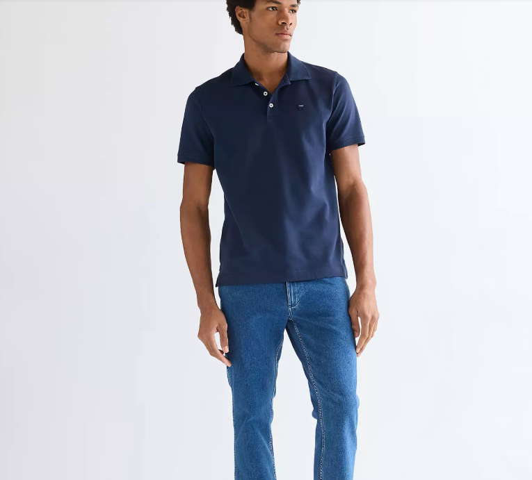 Polo manches courtes Wrangler bleu marine