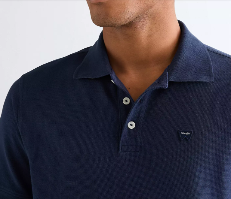 Polo manches courtes Wrangler bleu marine