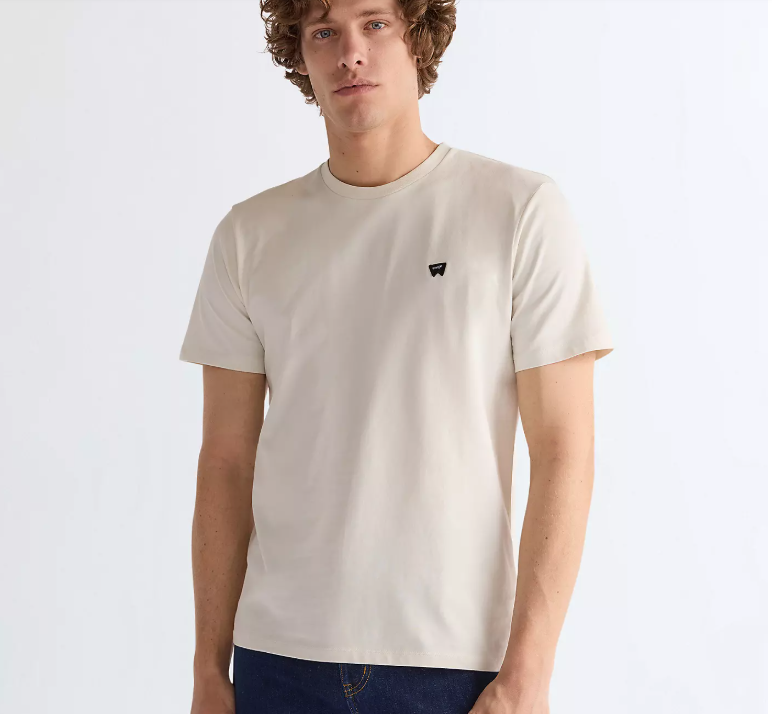 T-shirt manches courtes Wrangler blanc cassé