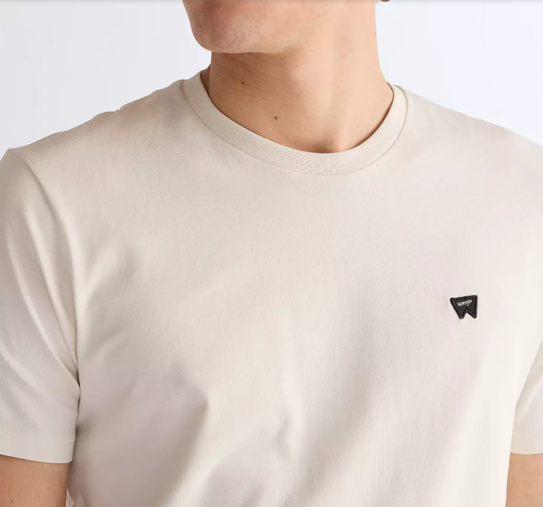 T-shirt manches courtes Wrangler blanc cassé