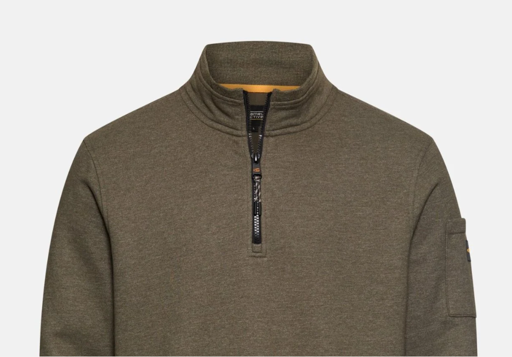 Sweat-shirt Camel Active col roulé zippé