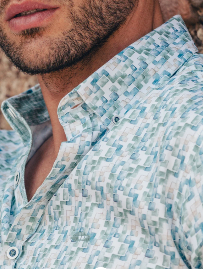 Chemise imprimé géométrique Dario Beltran