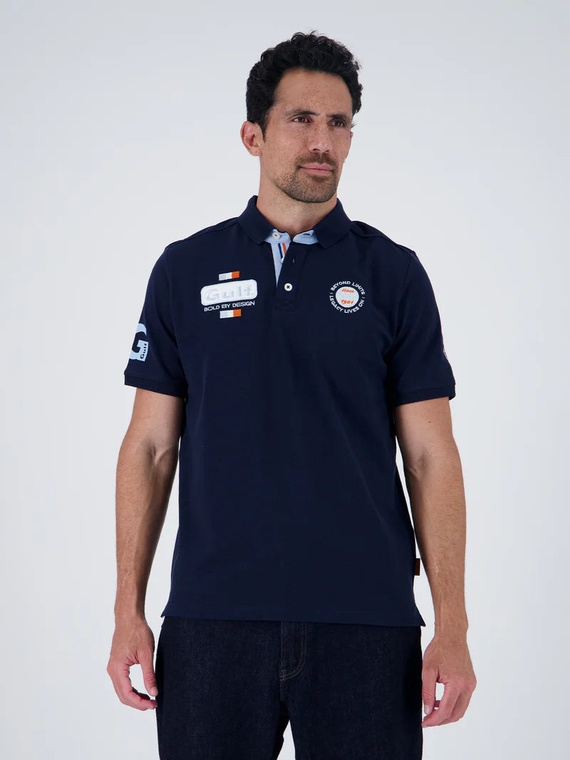 Polo homme Gulf Bold Classic en piqué de coton, bleu marine