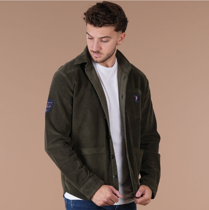 Veste en velours côtelé Ruckfield Le Club vert forêt