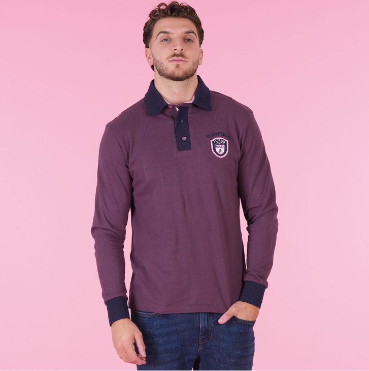 Polo violet manches longues Ruckfield Flowers of Rugby