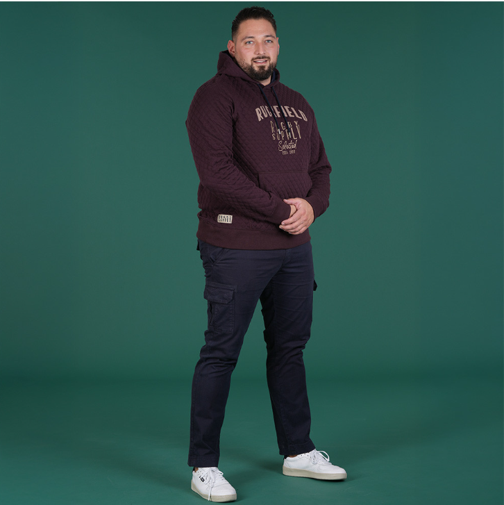 Sweat à capuche bordeaux Ruckfield Selected Rugby