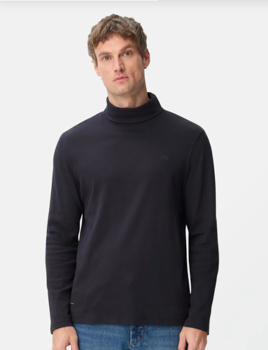 Col roulé homme en coton bleu marine Camel Active