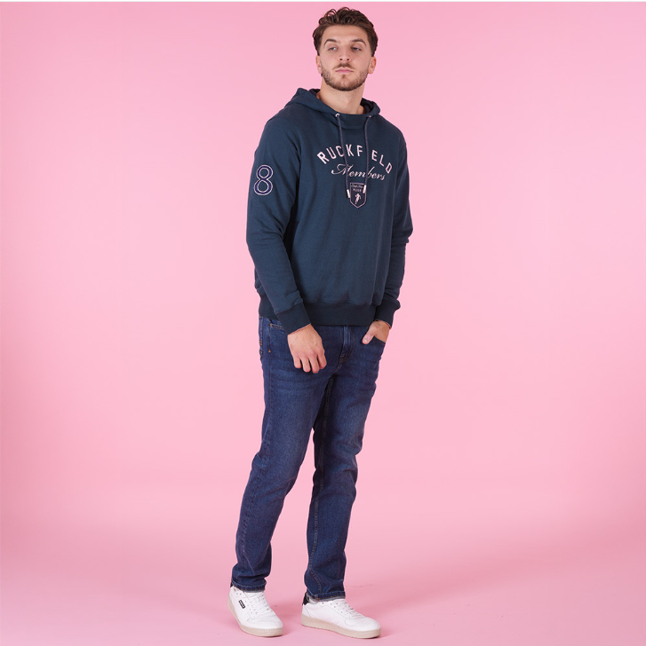 Sweat à capuche Ruckfield Members pétrole pour homme