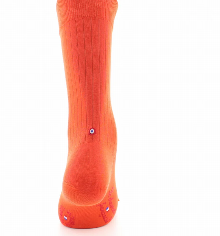 Chaussettes La Chaussette Française modèle Pigalle orange