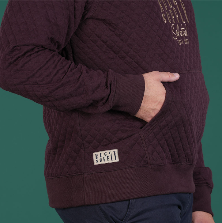 Sweat à capuche bordeaux Ruckfield Selected Rugby