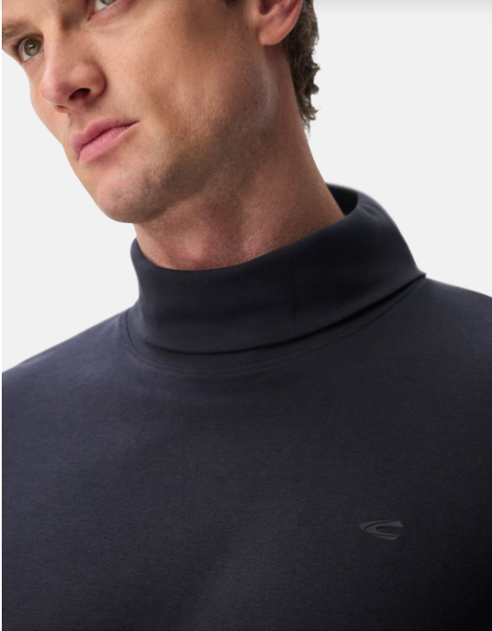 Col roulé homme en coton bleu marine Camel Active