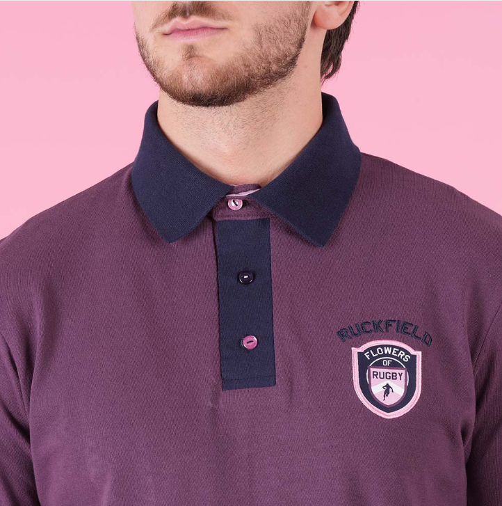 Polo violet manches longues Ruckfield Flowers of Rugby