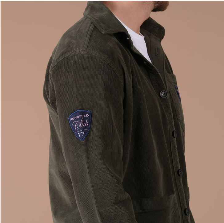Veste en velours côtelé Ruckfield Le Club vert forêt