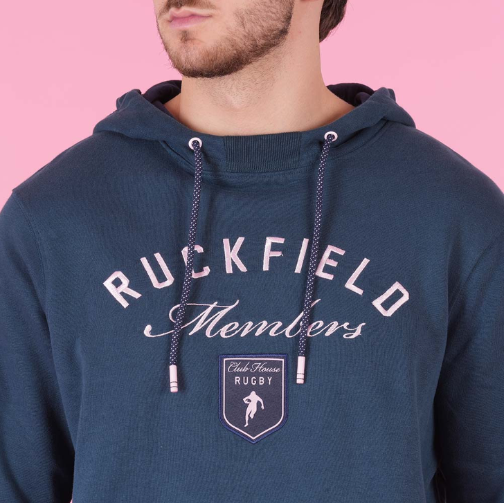 Sweat à capuche Ruckfield Members pétrole pour homme