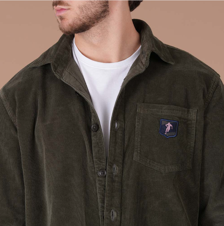 Veste en velours côtelé Ruckfield Le Club vert forêt