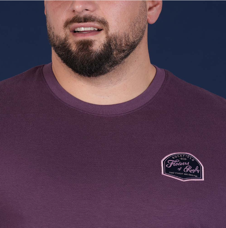 T-shirt Ruckfield Flowers of Rugby violet pour homme