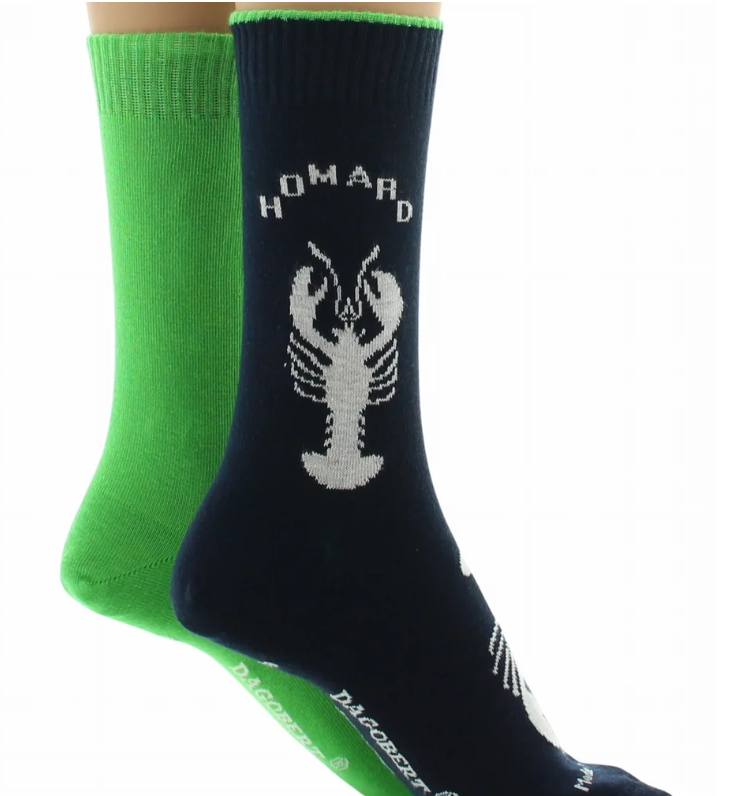 Chaussettes réversibles Dagobert Homard