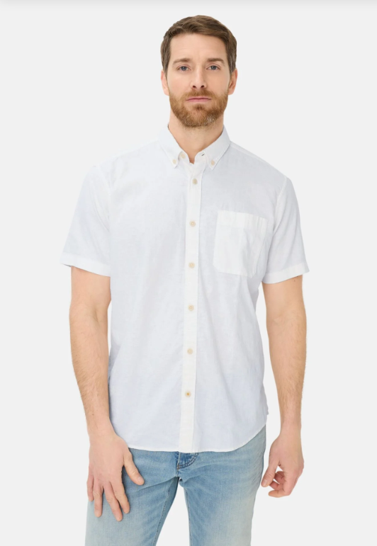 Chemise manches courtes Camel Active en mélange de lin