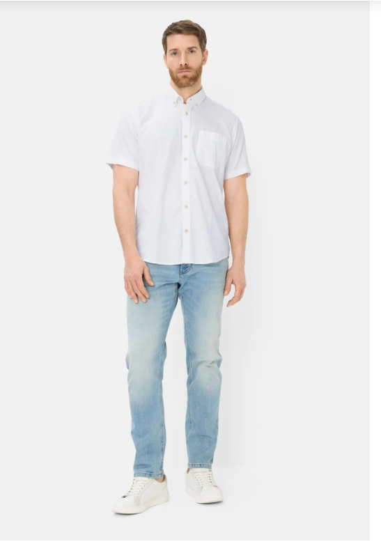 Chemise manches courtes Camel Active en mélange de lin