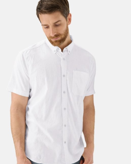 Chemise manches courtes Camel Active en mélange de lin