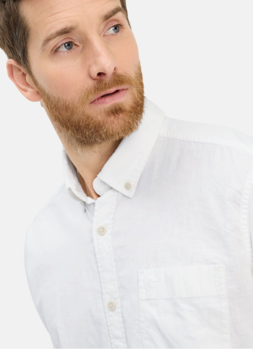 Chemise manches courtes Camel Active en mélange de lin