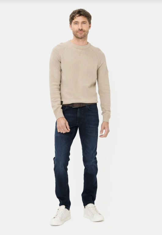 Jean Camel Active slim à 5 poches bleu foncé