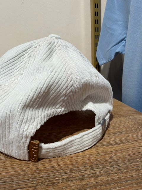 Casquette Gulf en velours côtelé écru, taille unique