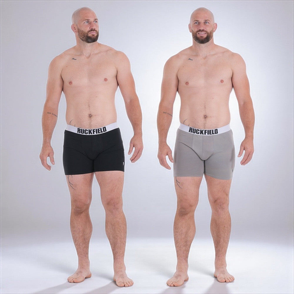 Lot de 2 boxers Ruckfield Essentiels noir/gris