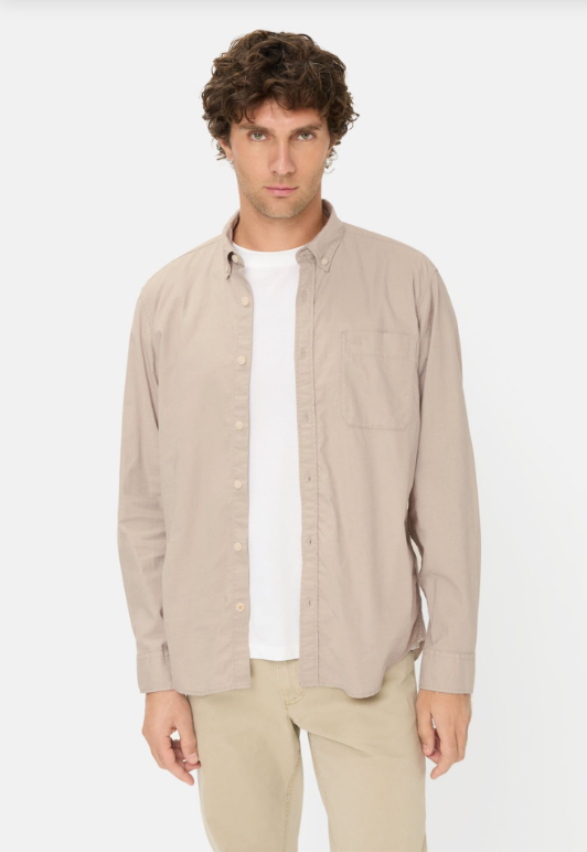 Chemise manches longues Camel Active en mélange lin-coton pour homme