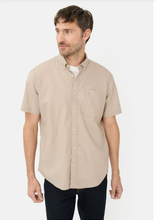 Chemise manches courtes Camel Active en mélange de lin