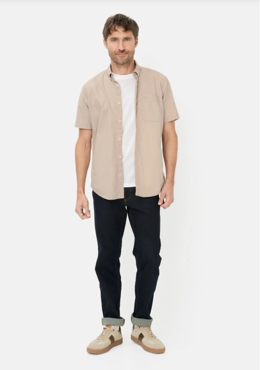 Chemise manches courtes Camel Active en mélange de lin