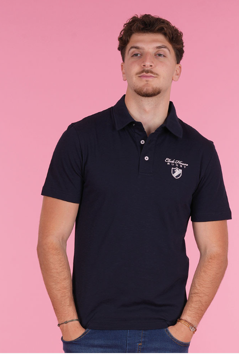 Polo bleu marine manches courtes Ruckfield Members Rugby Club House