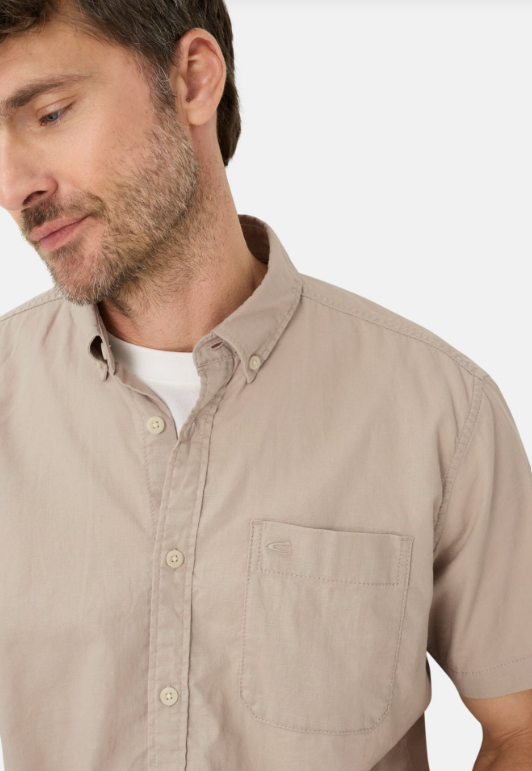 Chemise manches courtes Camel Active en mélange de lin