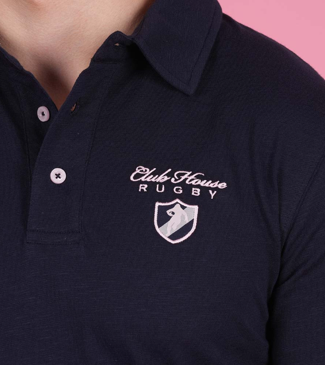 Polo bleu marine manches courtes Ruckfield Members Rugby Club House