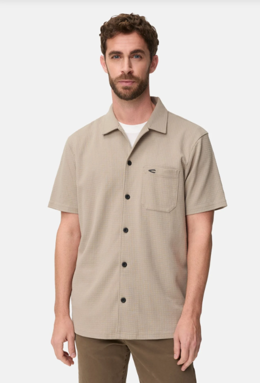 Chemise manches courtes Camel Active avec poche poitrine