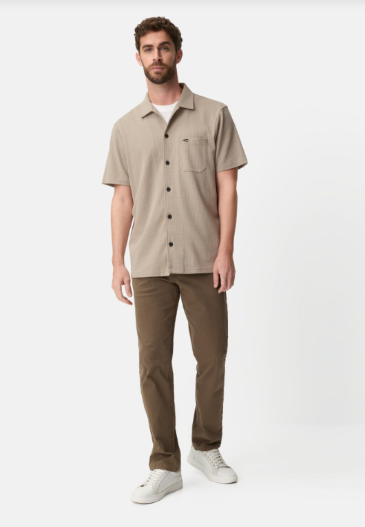 Chemise manches courtes Camel Active avec poche poitrine