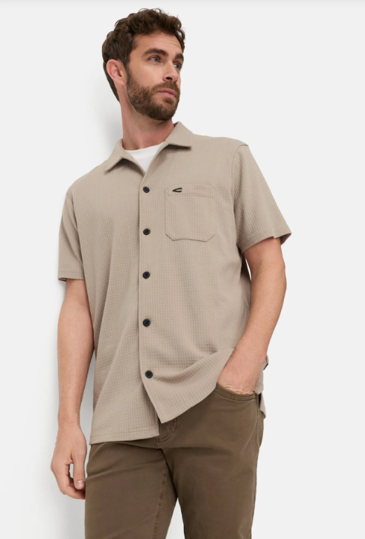 Chemise manches courtes Camel Active avec poche poitrine