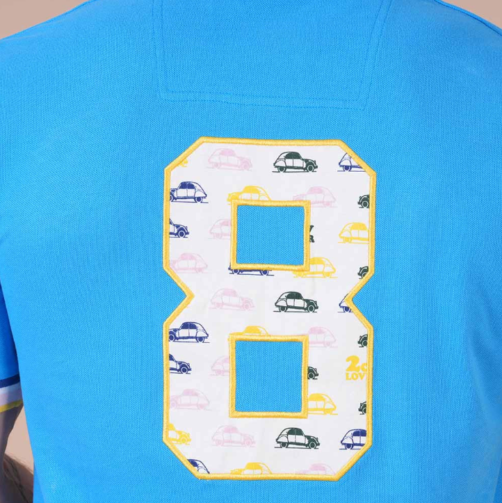 Polo bleu turquoise manches courtes Ruckfield x 2CV